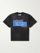 Satoshi Nakamoto - Don’t Forget to Smile Logo-Print Cotton-Jersey T-Shirt - Black