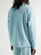 Onia - Garment-Dyed Cotton-Jersey Half-Zip Sweatshirt - Blue