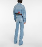 Alessandra Rich Paneled high-rise flared jeans