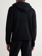 James Perse - Ribbed Cashmere Zip-Up Hoodie - Black