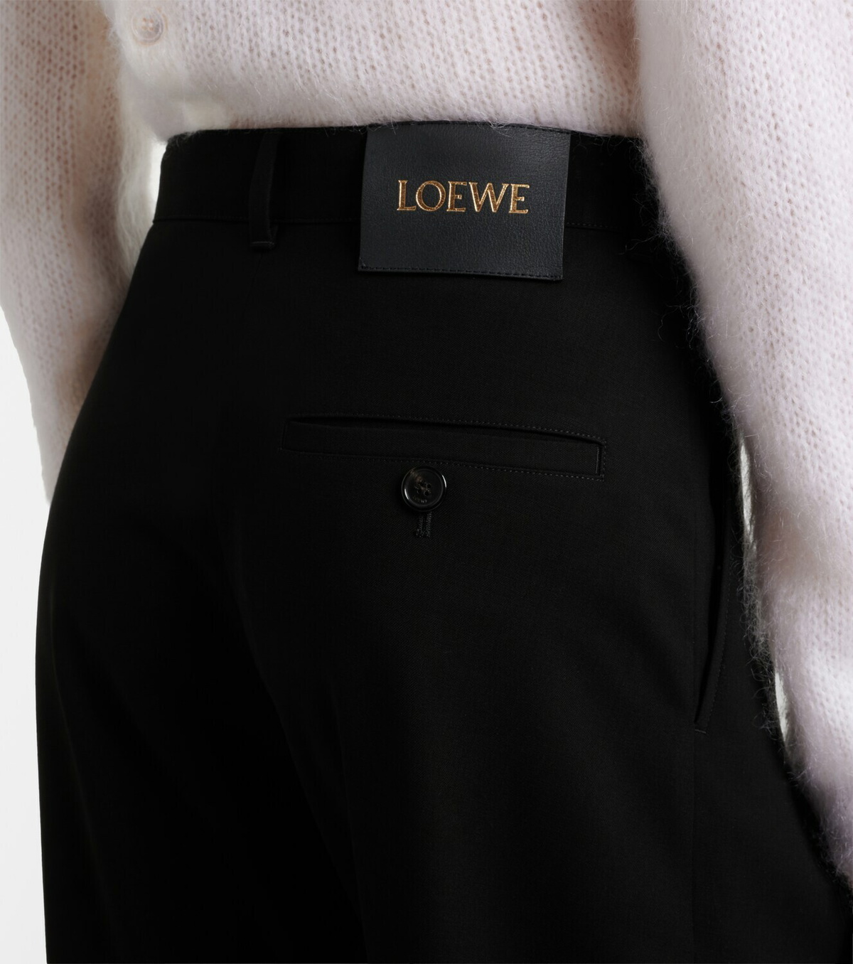 Loewe Belted wool wide-leg pants