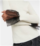 REDValentino Ribbed-knit wool-blend top