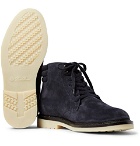 Loro Piana - Icer Walk Cashmere-Lined Water-Repellent Suede Boots - Men - Navy
