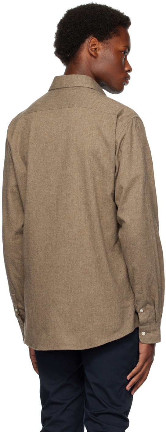 Sunspel Brown Button-Down Shirt Sunspel