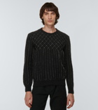Saint Laurent - Patterned mohair wool-blend sweater