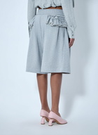 Dries Van Noten Knit Shorts with Frayed Pocket Details