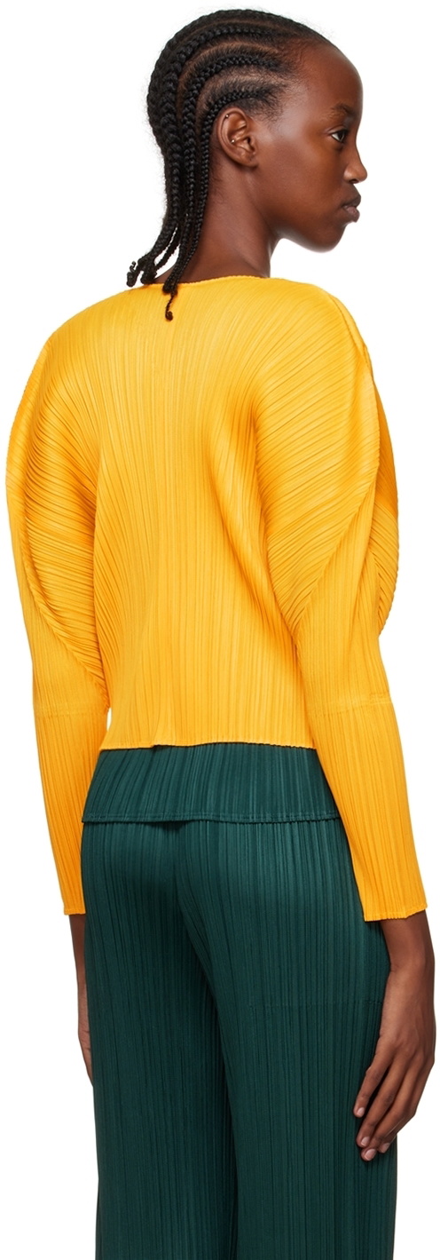 Pleats please issey discount miyake yellow sweater