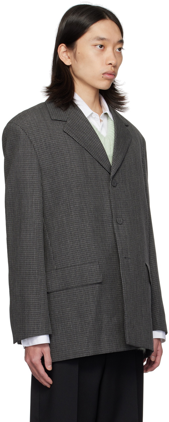Jil Sander Gray Check Blazer