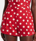 Posse Rosalie polka-dot linen shorts