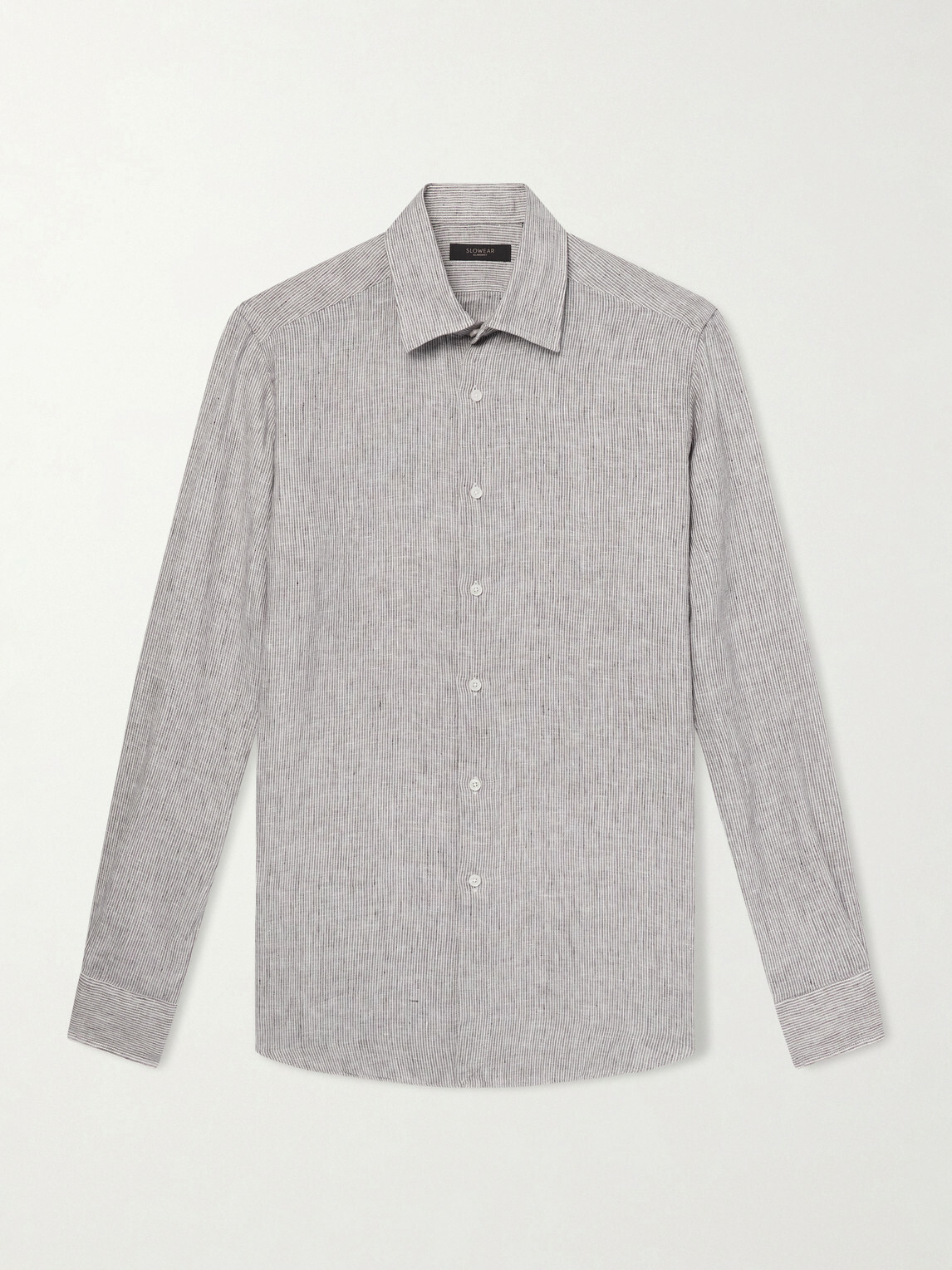 Slowear - Striped Linen Shirt - Brown