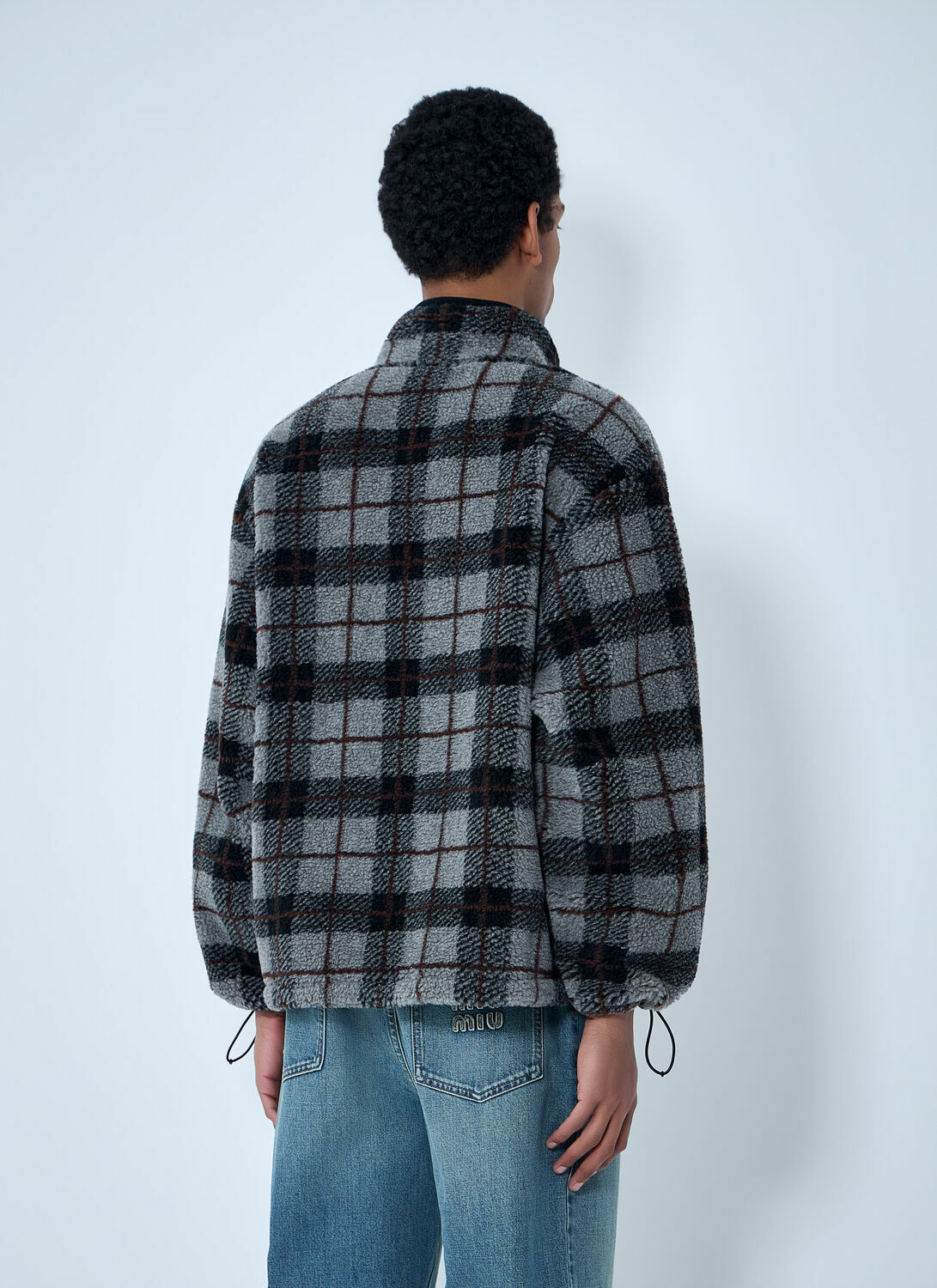 Miu Miu Checked Fleece Jacket