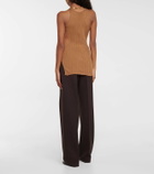 Petar Petrov Teo silk ribbed-knit tank top
