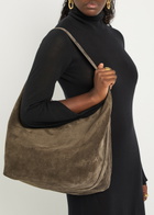 Toteme Belted Suede Tote - Dark Grey - One Size