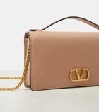 Valentino Garavani VLogo Signature Mini leather wallet on chain