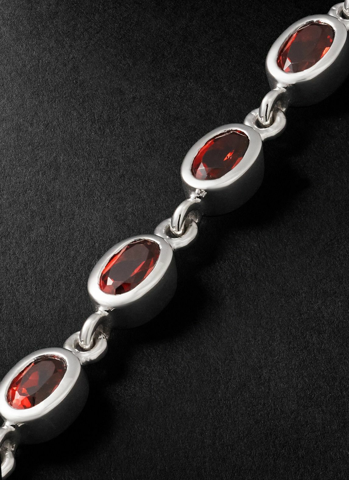 PATTARAPHAN - Baby Ying 14-Karat White Gold Garnet Bracelet