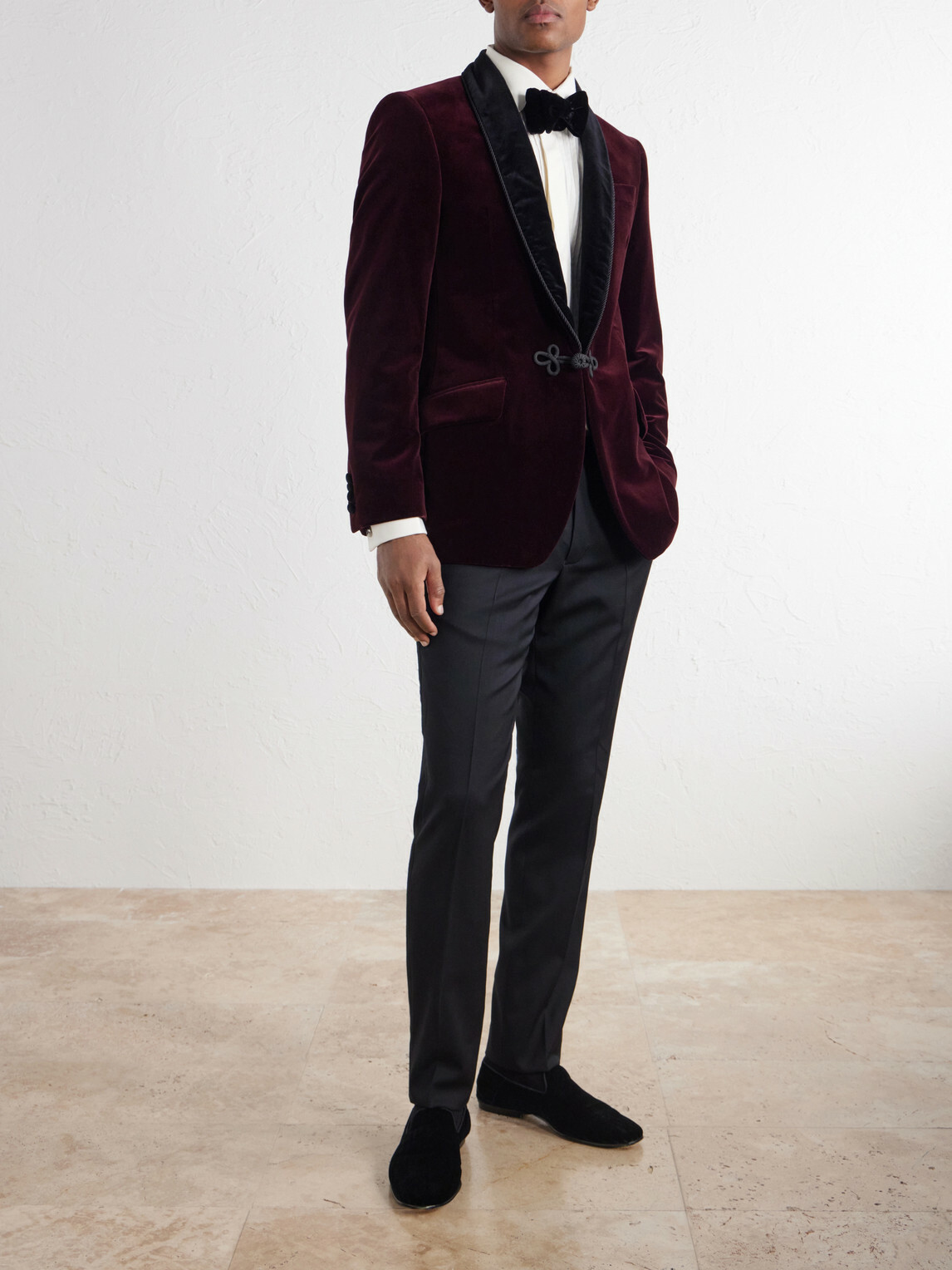 Favourbrook - Cotton-Velvet Tuxedo Jacket - Burgundy