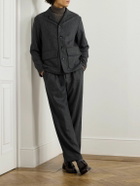 MILES LEON - Traveler Herringbone Wool and Cashmere-Blend Shirt Jacket - Gray