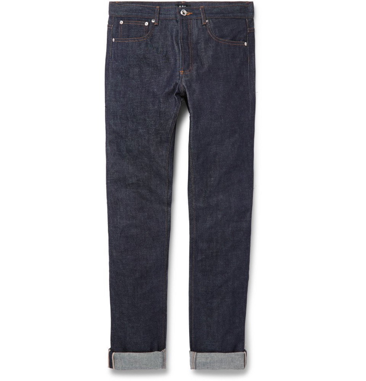 Photo: A.P.C. - Petit Standard Slim-Fit Dry Selvedge Denim Jeans - Men - Indigo