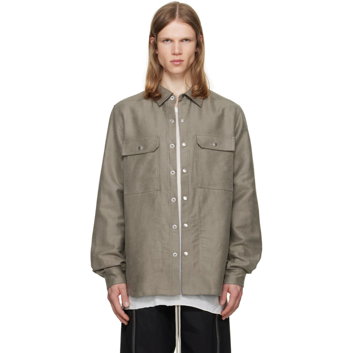 Photo: Rick Owens Taupe Tower Overshirt