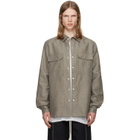 Rick Owens Taupe Tower Overshirt