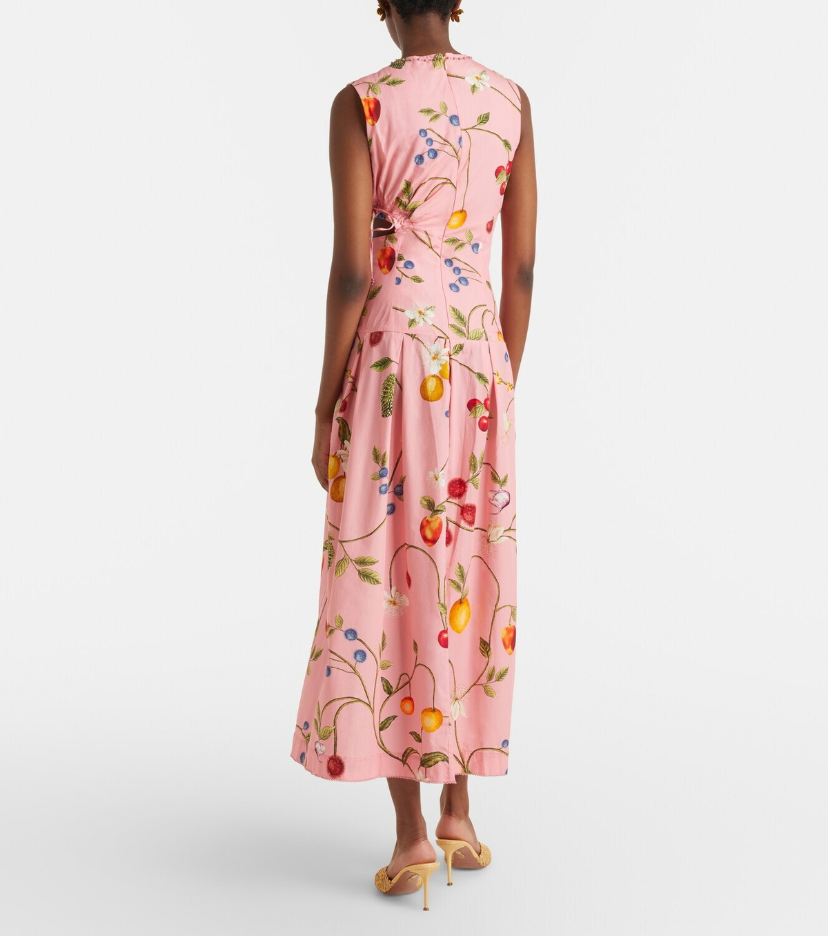 Agua by Agua Bendita Otoño printed cotton midi dress