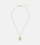 Sydney Evan Eye Tarot Card 14kt gold pendant necklace with turquoise and diamonds