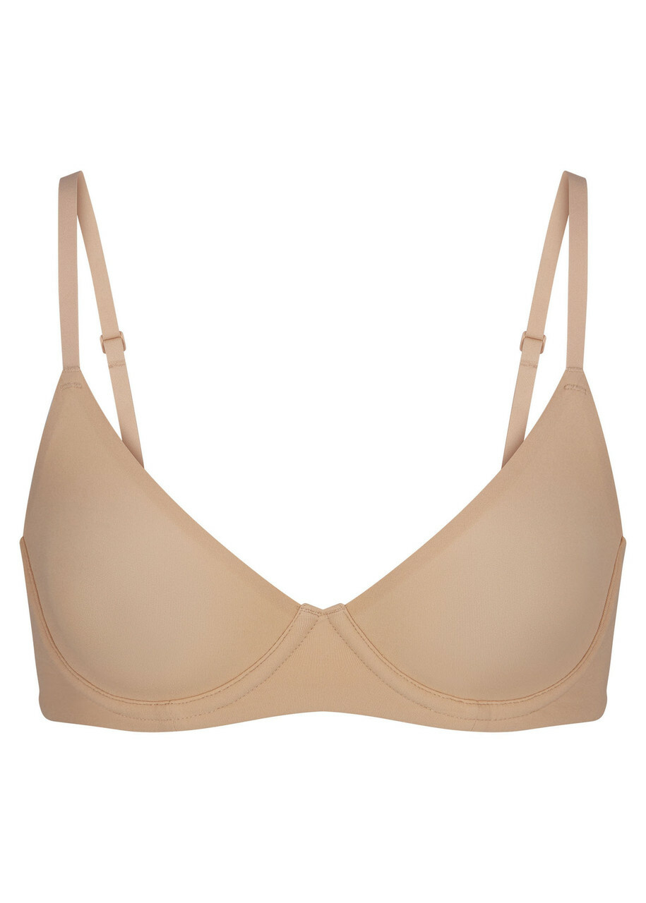 Skims Unlined Stretch-jersey Demi bra Beige