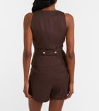 Veronica Beard Hartwell linen-blend twill vest