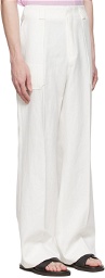 Ermenegildo Zegna Couture White Linen Trousers