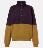 Saint Laurent Colorblocked cotton fleece sweatshirt