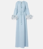 Valentino Cady Couture feather-trimmed gown