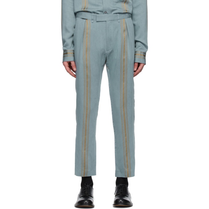 Photo: Ann Demeulemeester Blue and Gold Naval Trousers