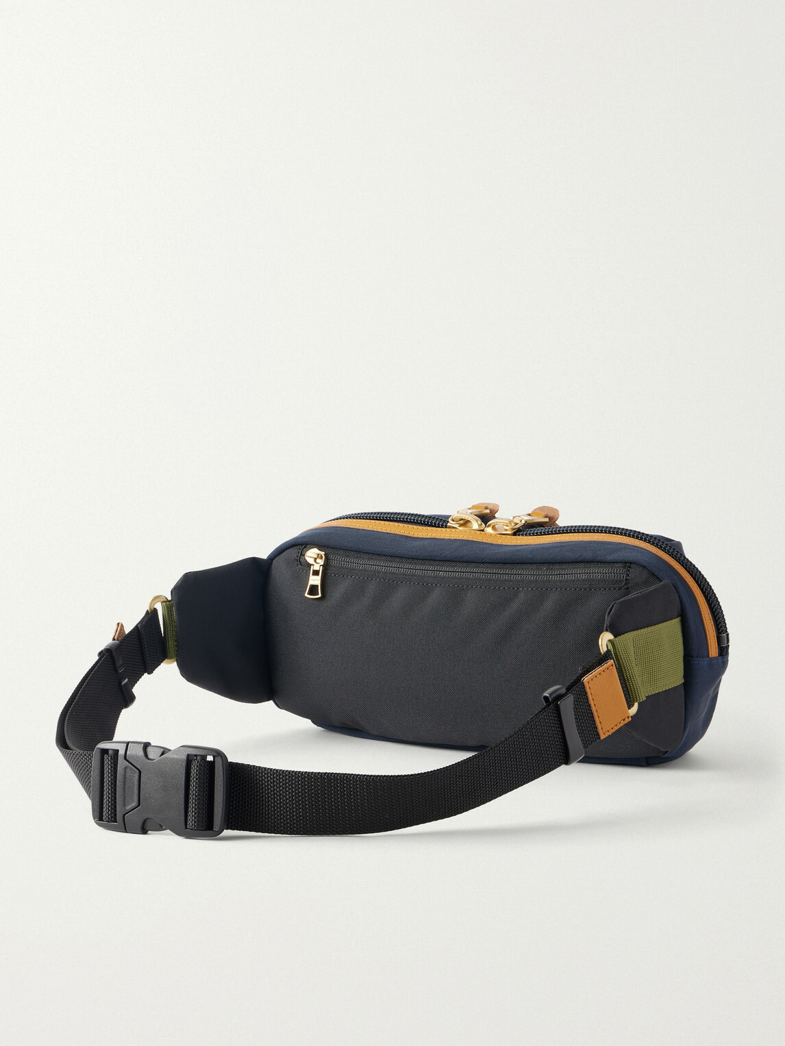 Master-Piece - Link Leather-Trimmed Nylon-Twill Belt Bag