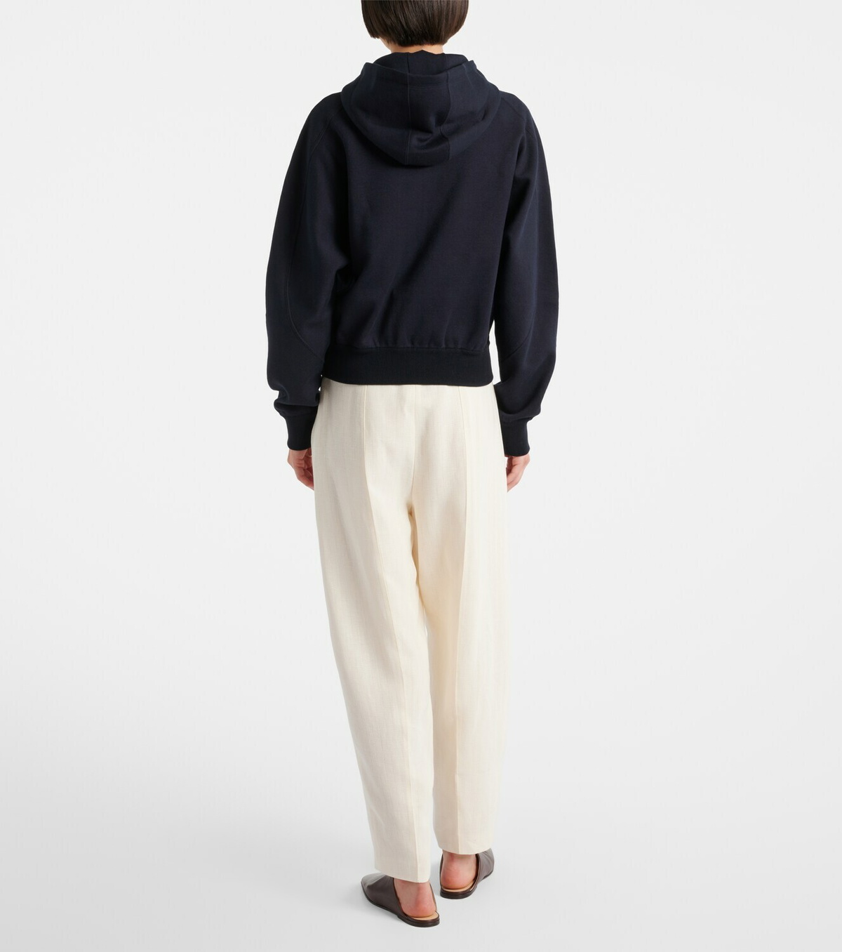 Loro Piana Viera cotton, silk, and cashmere fleece hoodie