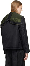 HommeGirls Black Nylon Bomber Jacket