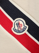 MONCLER Tricolor Detail Cotton Zip-up Sweatshirt