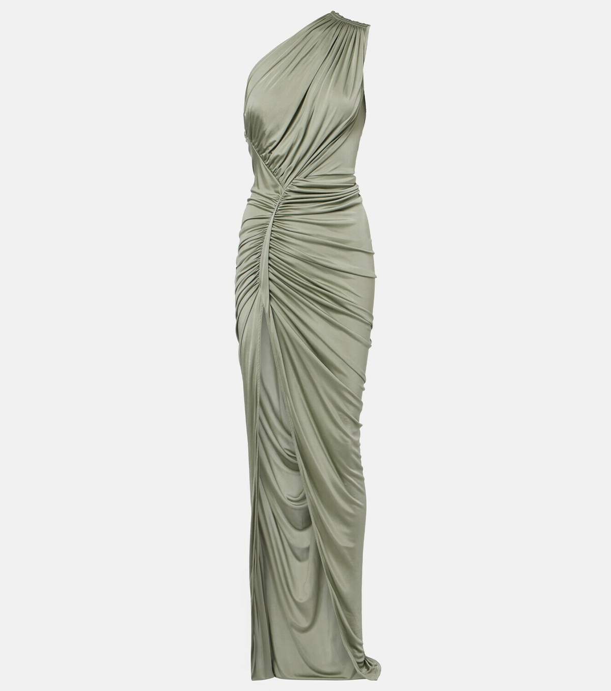 Rick Owens Asymmetric ruched jersey gown