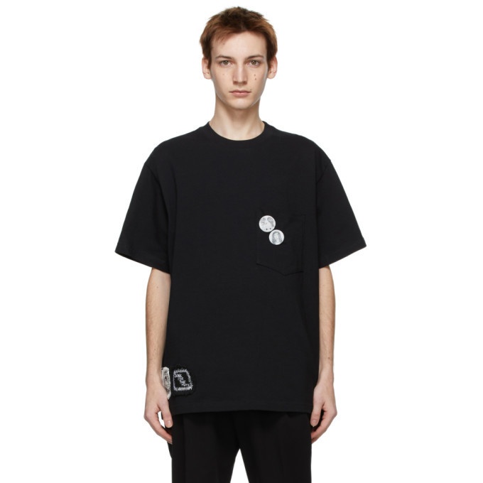 Photo: Song for the Mute Black Cat Patch Pocket T-Shirt