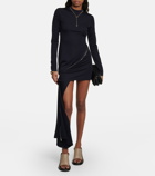 JW Anderson - Zip-detail jersey minidress