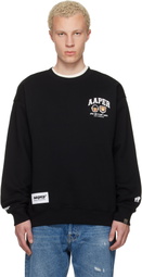 AAPE by A Bathing Ape Black 'AAPER' Crew Neck Sweatshirt