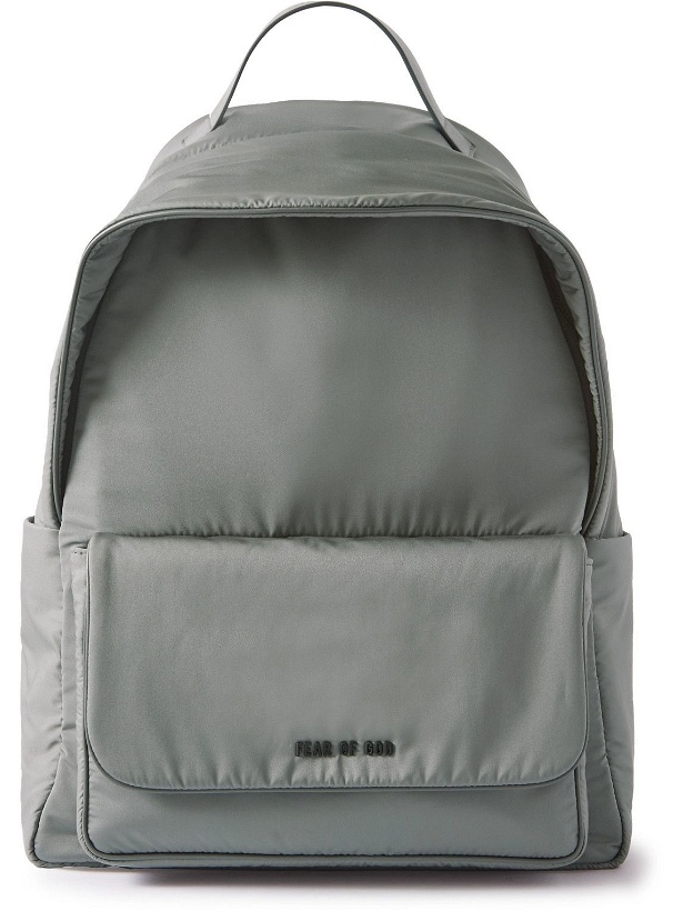 Photo: Fear of God - Logo-Appliquéd Leather-Trimmed Shell Backpack