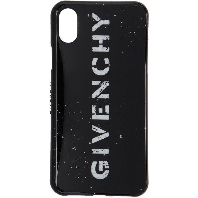 Photo: Givenchy Black Stencil Logo iPhone X Case