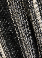 Missoni Striped Open-knit Cover-up Mini Beach Dress White And Black