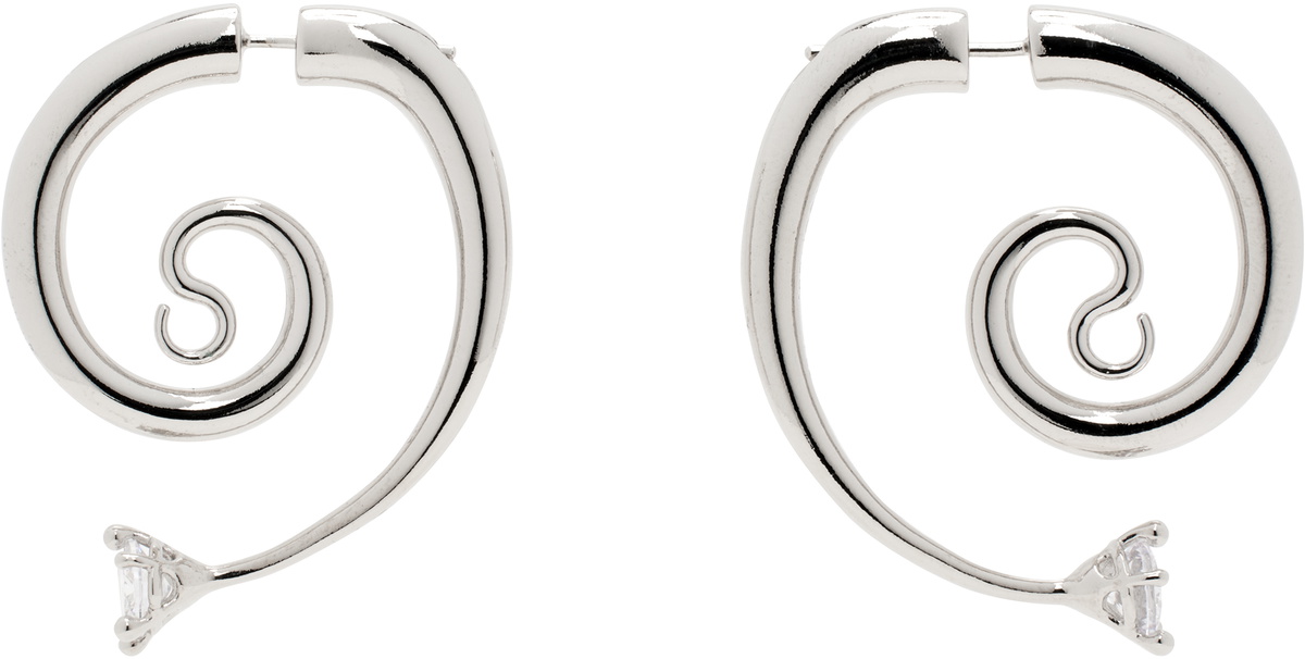 Panconesi Silver Diamanti Serpent Earrings