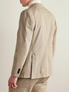 Boglioli - Unstructured Garment-Dyed Stretch-Cotton Twill Suit Jacket - Neutrals