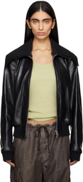 OUR LEGACY Black Pharos Leather Bomber Jacket