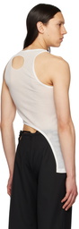 Dion Lee White Bone Merrow Tank Top