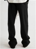 CHERRY LA - Straight-Leg Logo-Appliquéd Cotton-Jersey Sweatpants - Black
