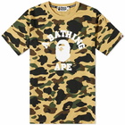 A Bathing Ape Men's 1st Camo College T-Shirt in Yellow