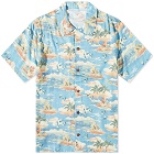 Nudie Jeans Co Men's Nudie Arvid Hawaii Vacation Shirt in Azure